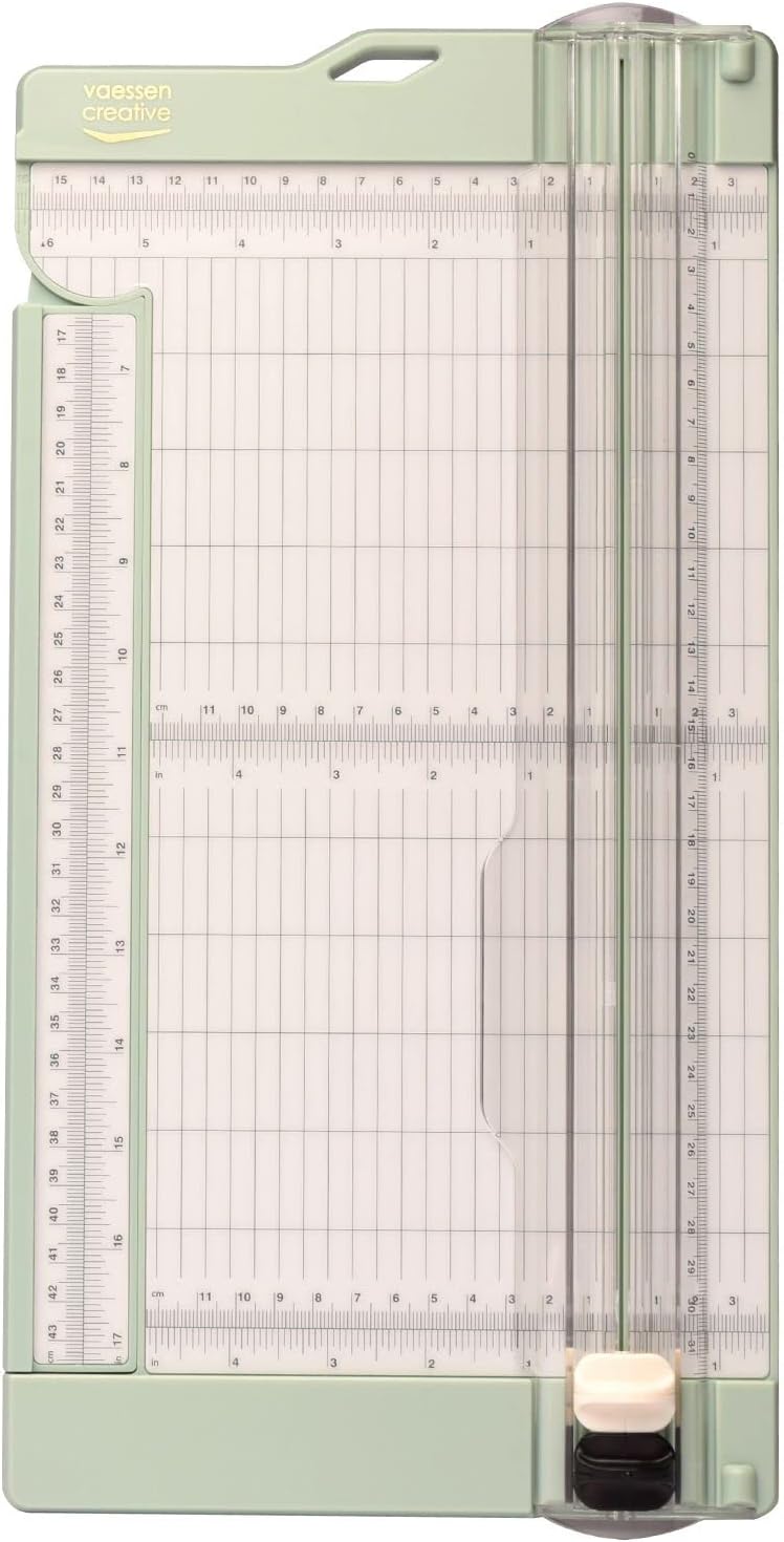Vaessen Creative Trimmer and Scoring Board 6" for Scrapbooking, Cardmaking and Other Paper Crafts, Mint Green, 15,2 x 30,5 cm