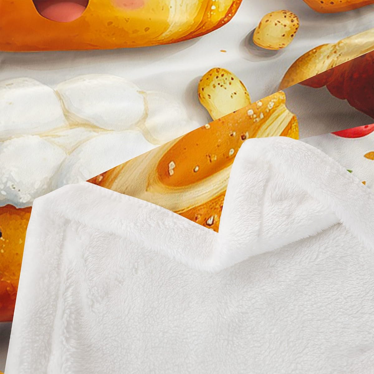 Amazon.com: Bread Throw Blanket,Food Baking and Cooking Theme Bed