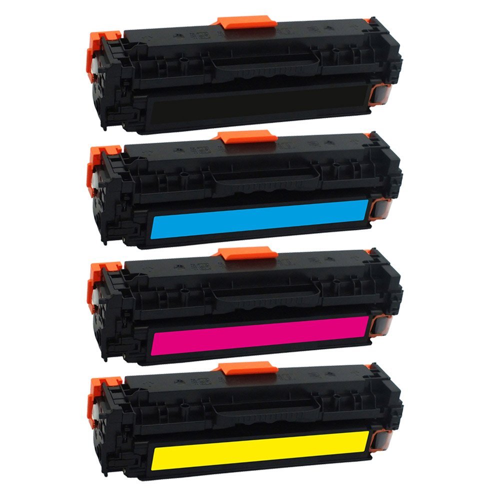 Top Print 204A / CF510A / CF511A / CF512A / CF513A Toner Cartridge Compatible with HP Color Laserjet Pro M154A / M154nw / M180n / M181fw Black, Cyan, Magenta, Yellow Set of 4