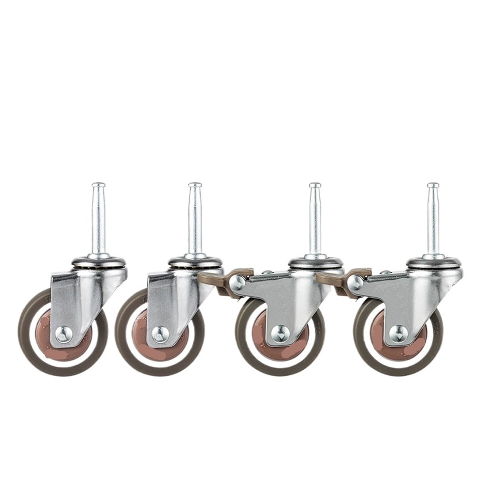 Mxxdmopd No.6-4 Pcs 4 Pieces/Lot 1.5 Inch Furniture Accessories Rod Wheel Silent Swivel Caster Pulley Roller(No.6-4 Pcs)