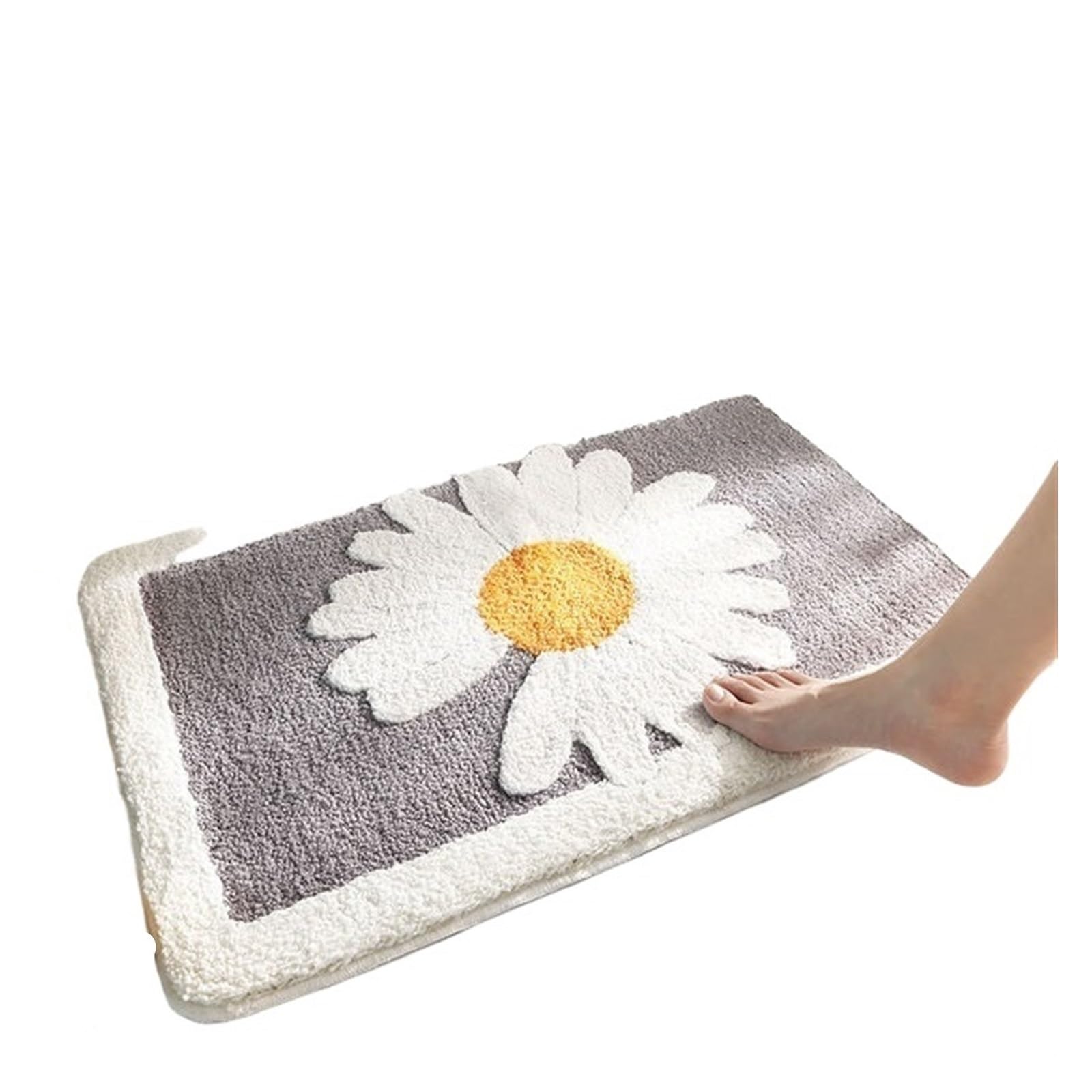 Tapis de sol doux gris clair idéal pour une cuisine moderne