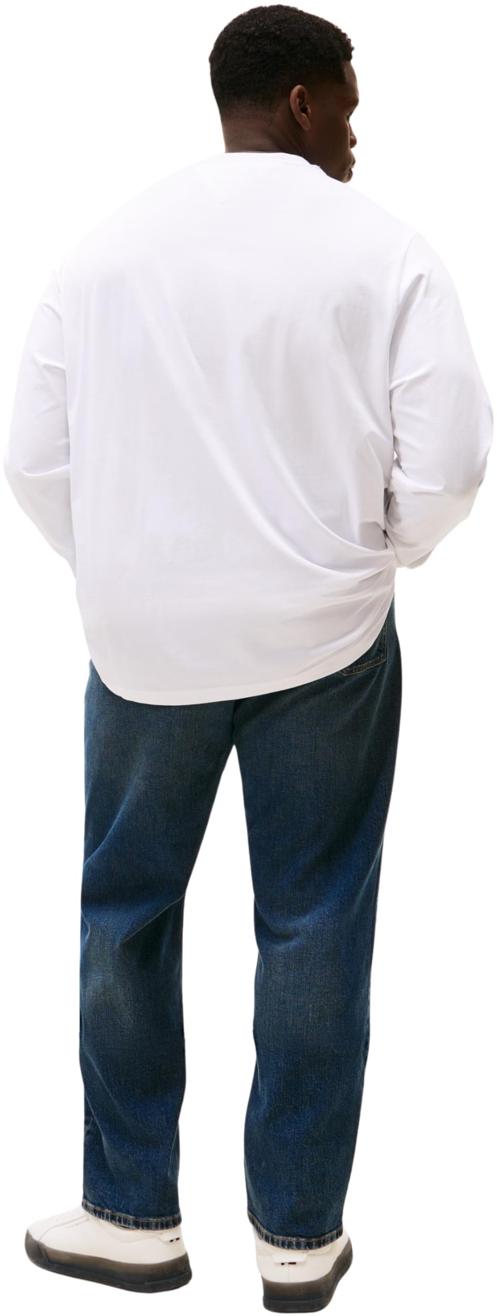 Tommy Hilfiger T-Shirt Manches Longues Homme Stretch Slim Fit avec Col Ras-du-Cou