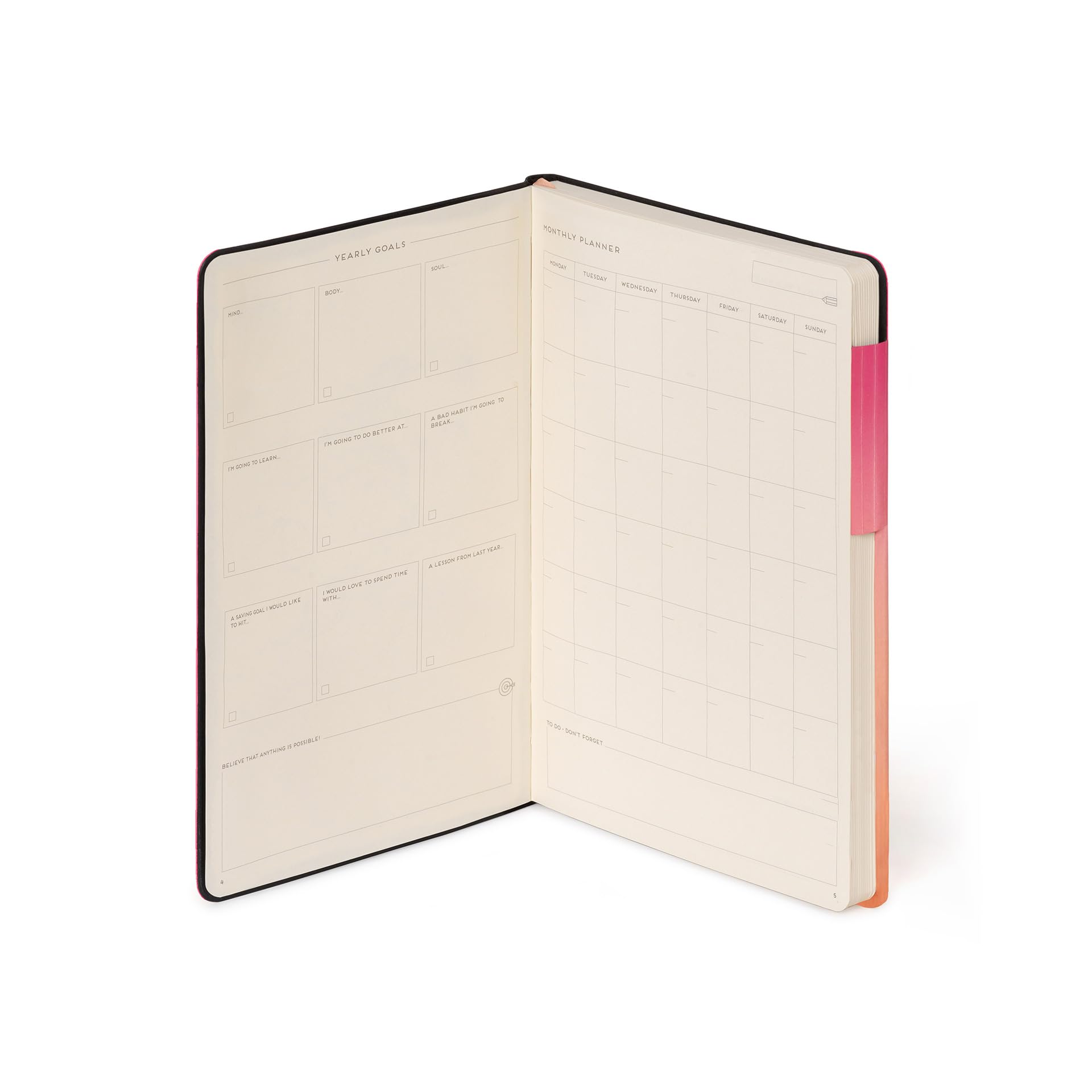 Legami - Beyaz sayfalı not defteri, M beden, fildişi renkli kağıttan, 90 g/m², 192 sayfa, yumuşak kapak, lastik bant, boyut 13 x 21 cm, Golden Hour