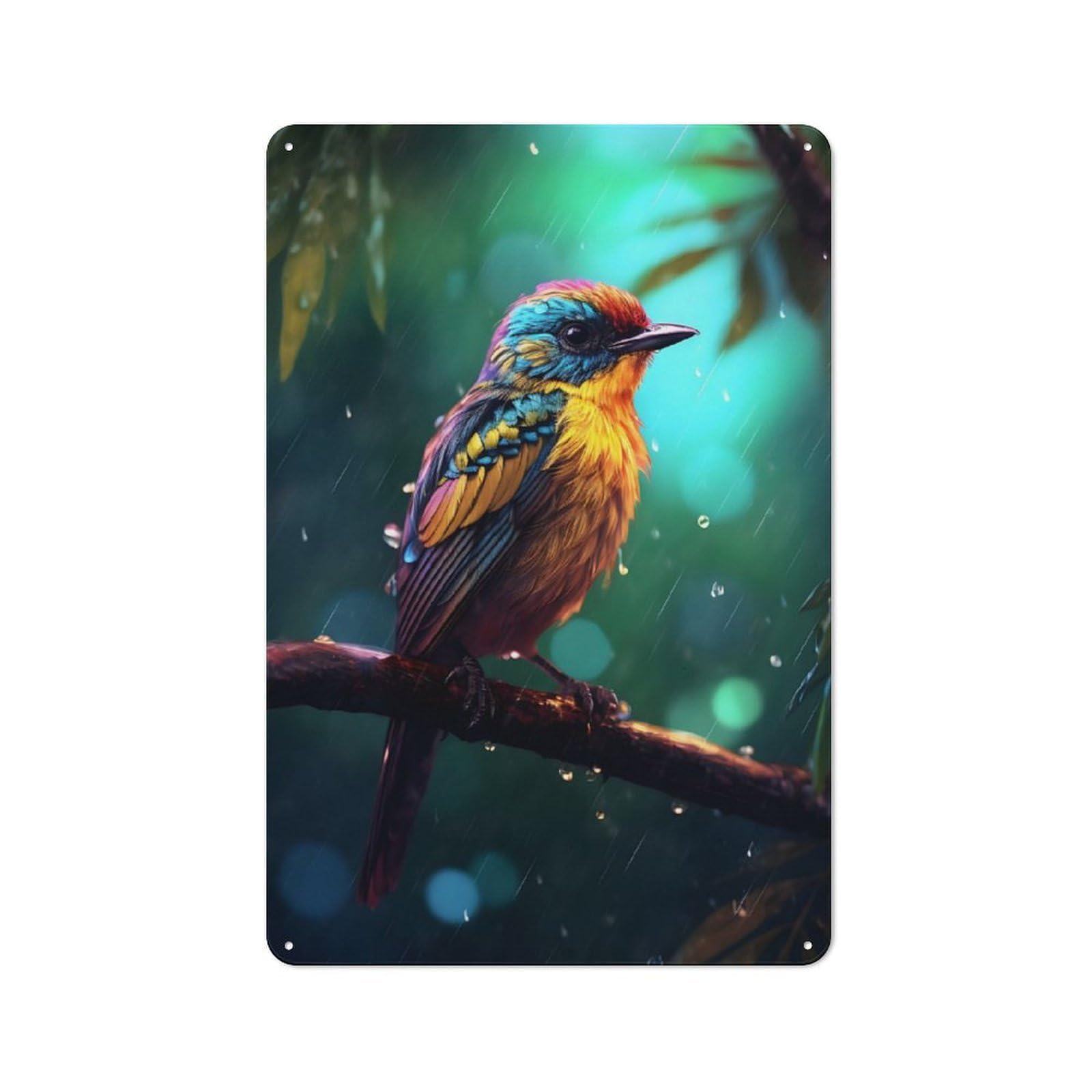 Epic Rainy Kookaburra Metal Gift Sign 30x20cm, Vintage Home Wall Decor for Home, Shop, Pub Or Studio Wall