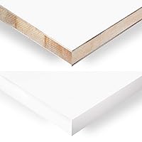 Vista 15 de Bandas de borde de melamina, rollo de chapa de 1/2 pulgada x 25 pies de borde blanco pre-pegado, cinta de madera real para reparación de gabinetes