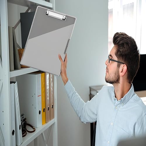 Miniatura 7 de Portapapeles con almacenamiento, tablones de clip Cleaview de 8.5 x 11, con 2 fundas de almacenamiento, portapapeles de almacenamiento de panel