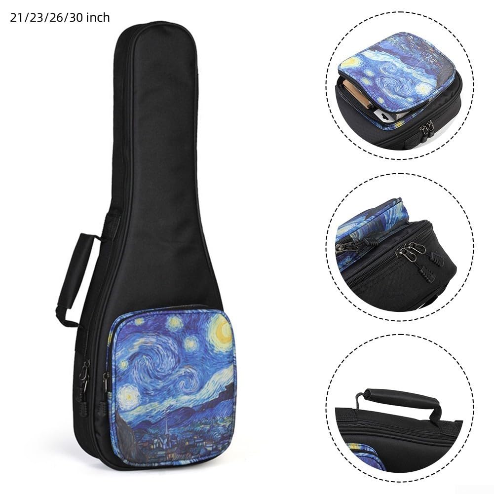 SPORTARC 1 custodia impermeabile per ukulele, custodia portatile per ukulele, custodia anti collisione, con cinghie regolabili, Come da immagine, 76,20 cm