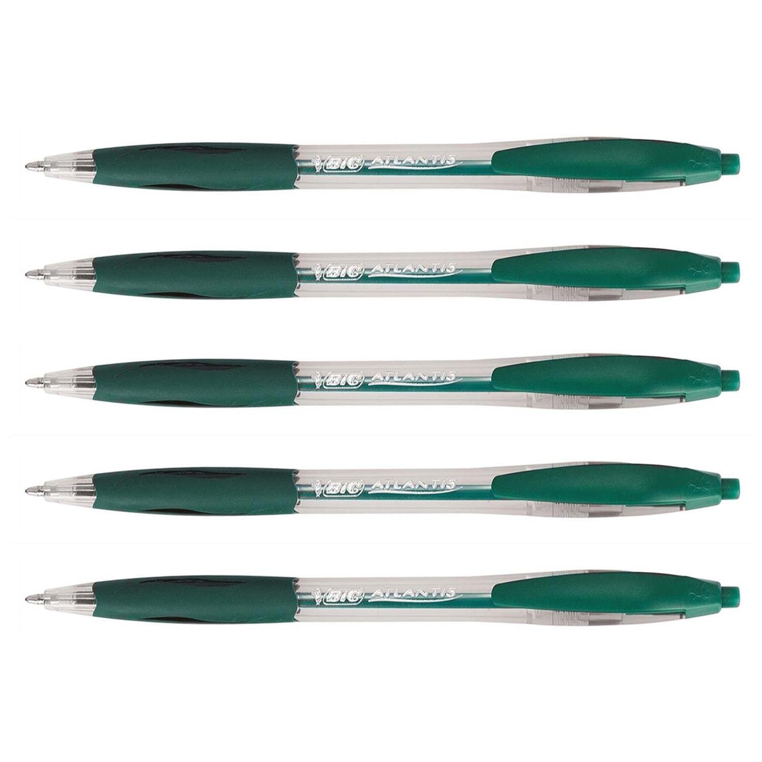 Stylo BIC Atlantis Soft 1.0mm | Encre Bleue | Pointe Moyenne | Rétractable