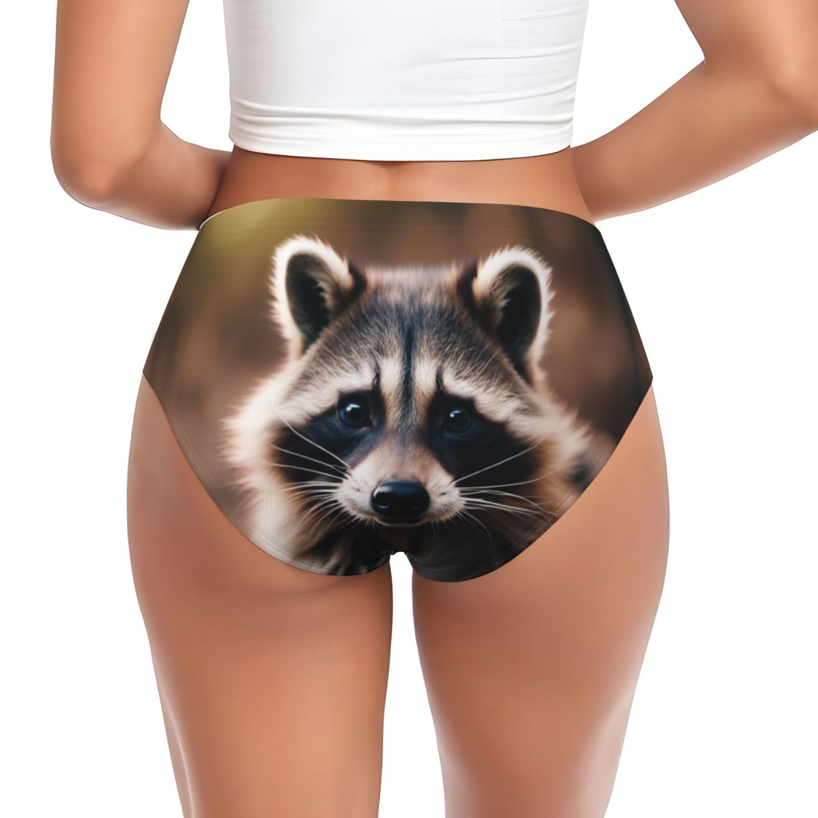 Śliczny szop pracz (1) nadruk bezszwowe majtki damskie dostępne styl komfort w majtkach damskich (XS do 4XL)