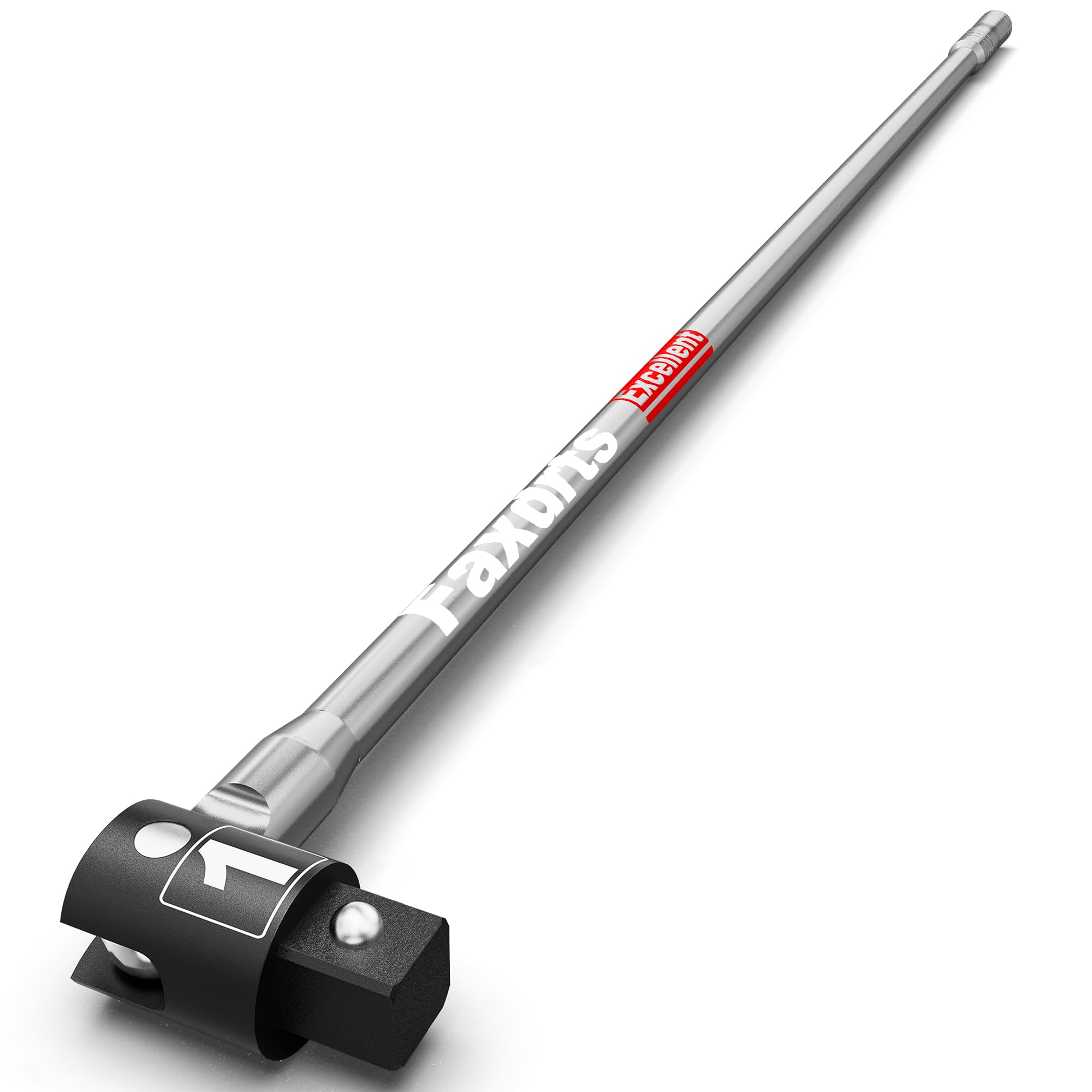 Mango Articulado 1", Barra Articulada 1040 mm para Reparación | Cr-V, talleres y garajes particulares, cabezal 250° soluciona espacios reducidos, aguanta torsiones fuertes sin deformarse