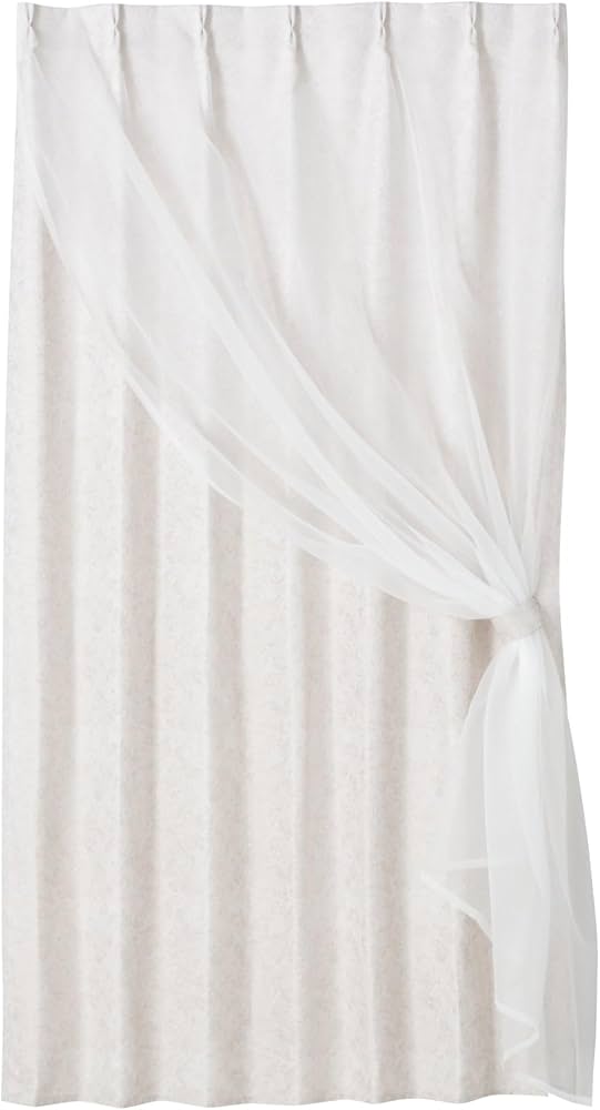 美品　Francfranc ダブルカーテン 135㎝×100 ㎝　2枚セット Amazon｜Francfranc フランフラン フォイル×ストーン ダブル