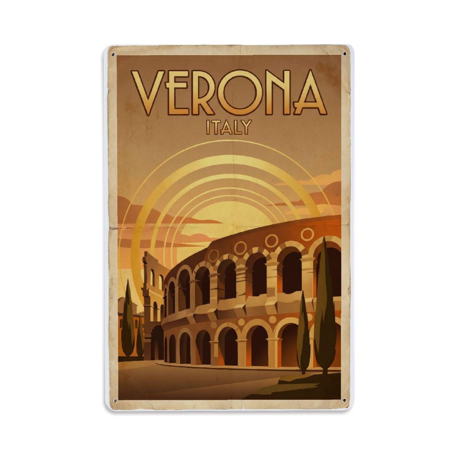 Italy Verona Travel Metal Tin Sign