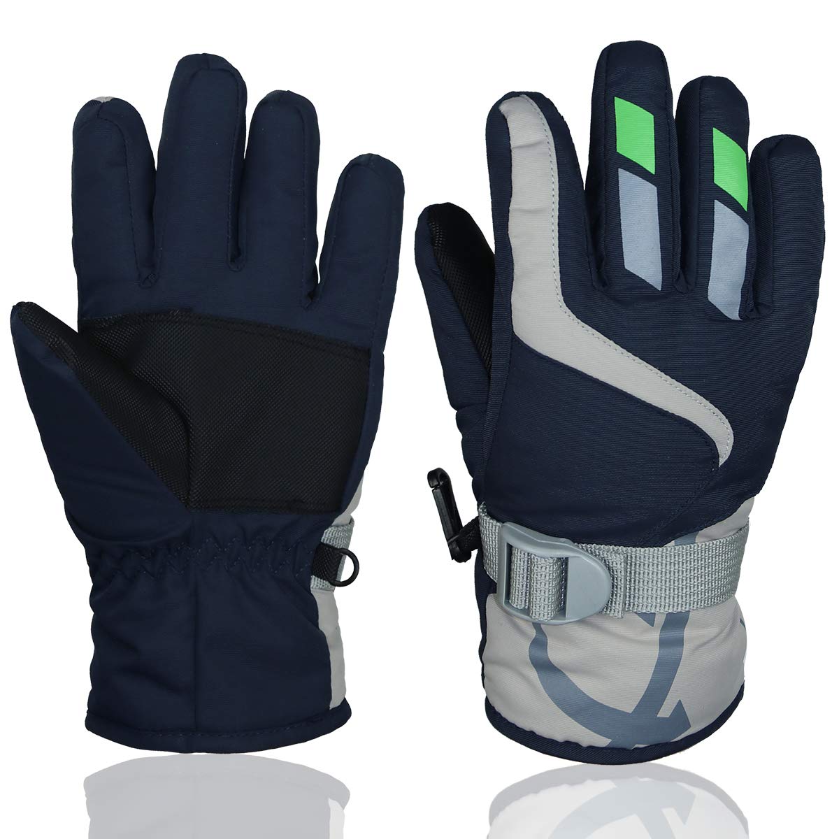 YR.Lover Children Ski Gloves Winter Warm Outdoor Riding Thickening Gloves(2-4Y)