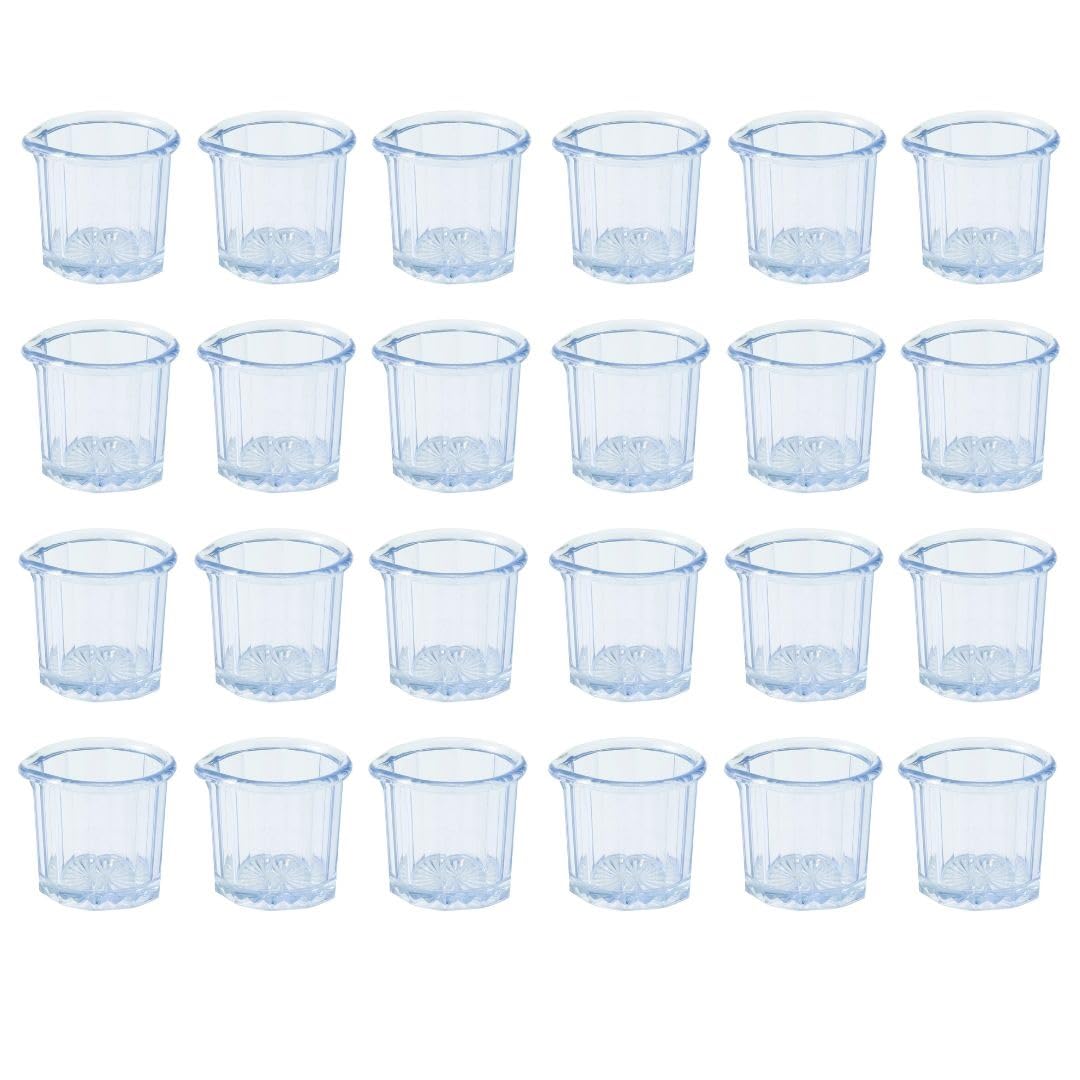 Soro Essentials- 2 oz Syrup and Cream Pitcher Clear Plastic Set of 24- Creamer Serving Pitcher Serving Cups Syrup Cups Sauce Pitcher Syrup Dispenser Milk Creamer Jug for Kitchen Home Restaurants