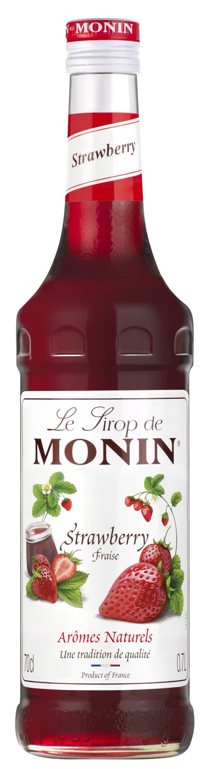 MONIN - Assortiment de Fruits Rouges de Sirop de Cerise et de Sirop de Fraise pour Cocktail pétillant, Cocktail, Thé Glacé et Limonade - Arômes Naturels - 2 * 70cl