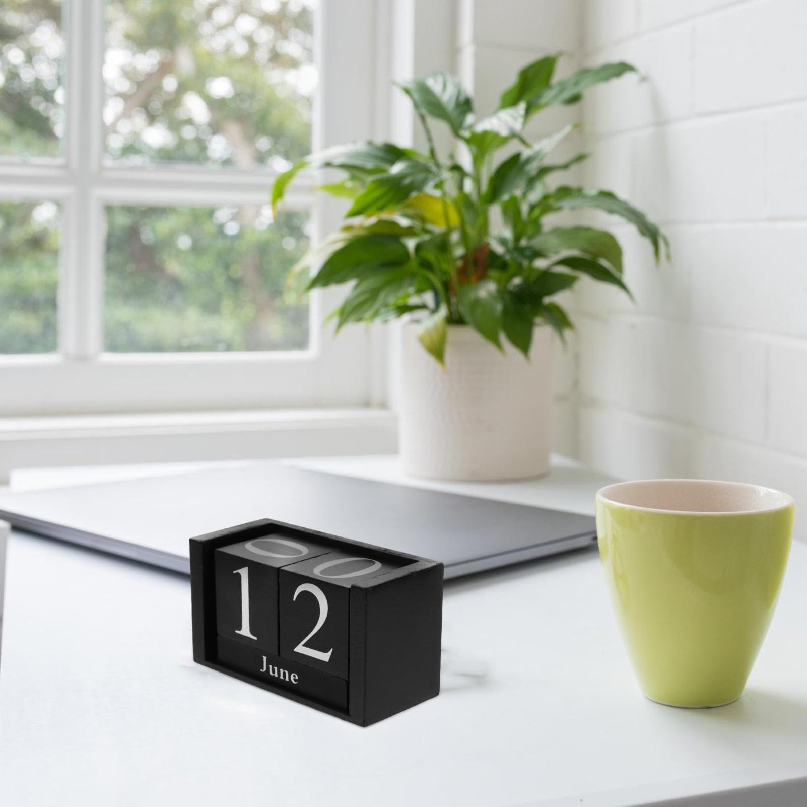 Tofficu 5 Blocchi Di Calendario in Legno Decorativi Per Calendario Perpetuo Per Scrivania O Arredamento Per La Casa