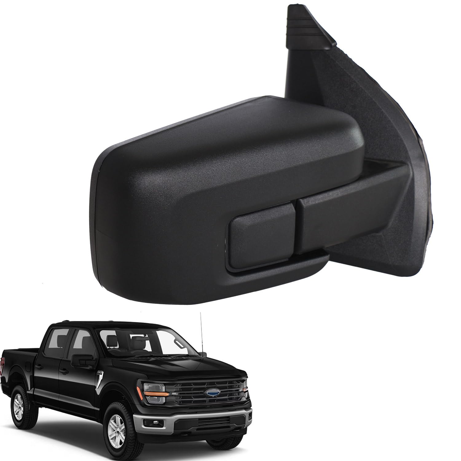 Marretoo for Ford F150 Right Passenger Side Door Mirror replacement for 2021-2025 F-150 Accessories 9 Pins Power Glass Temperature Sensor Heated Blind Spot Monitoring ML3Z17682VA RH