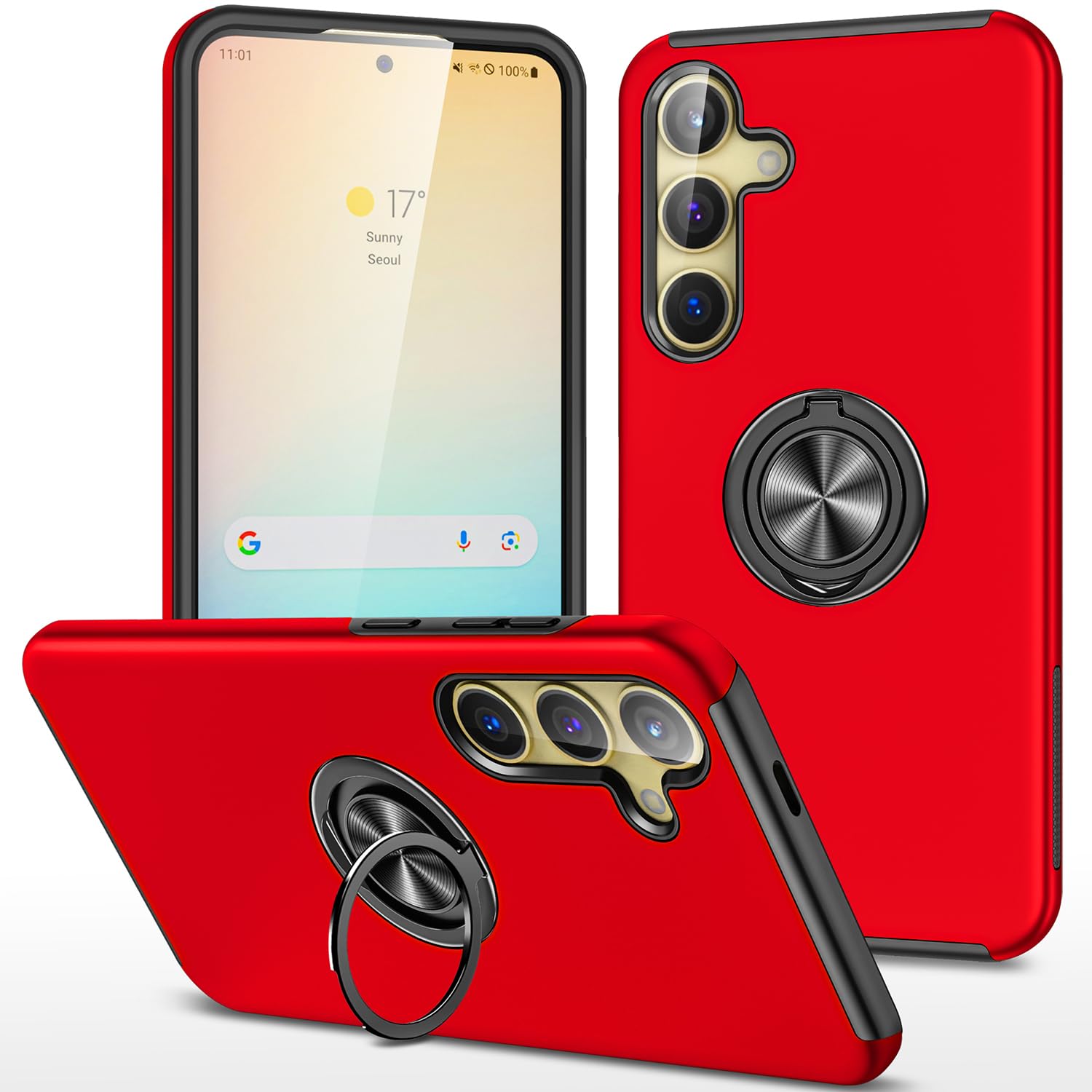 Galaxy S24 Plus Case for Samsung Galaxy S24 Plus Case Military Grade Shockproof Built-in Ring Holder Kickstand Car Mount Armor Heavy Duty Protective