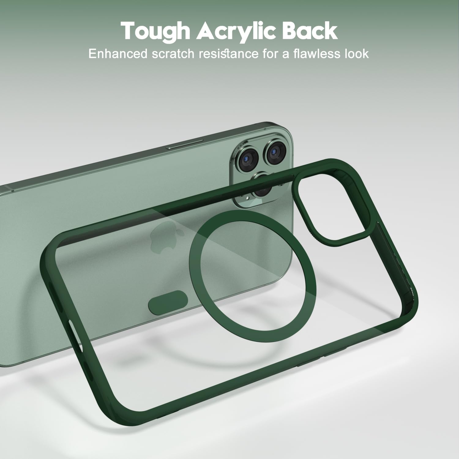 oakxco Etui na iPhone 12 Pro Max Przezroczyczne magnetyczne kompatybilne z Magsafe, cienkie, smukle przezroczne, nie żółknące, hybrydowe miękkie silikonowe zderzaki i twarde plastikowe ochronne etui
