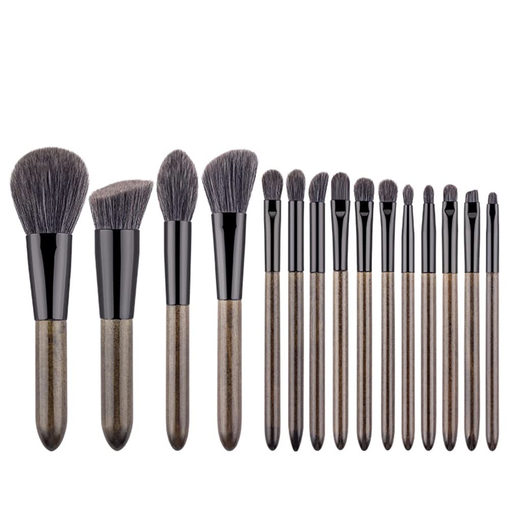 15Pcs Make-Up Pinsel Set Mit Tasche Foundation Lidschatten Blending Augenbrauen Make-Up Pinsel PU Leder