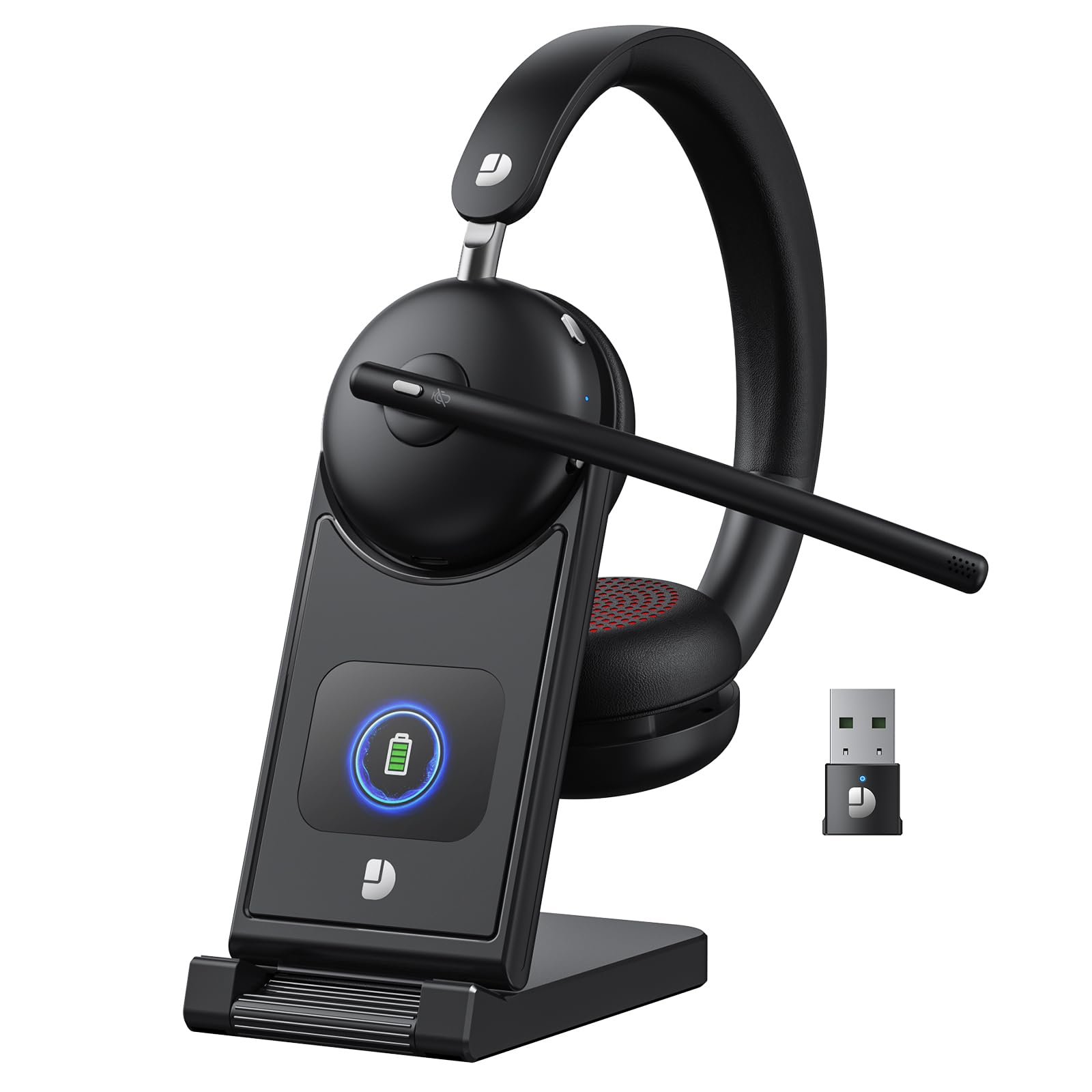 wireless headset with mic for work bluetooth 5.3 noise cancelling