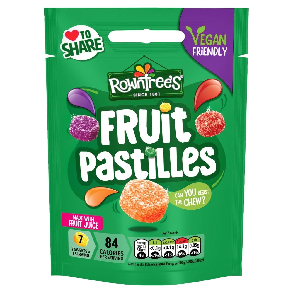 Rowntree's Fruit Pastilles Vegan, 143g
