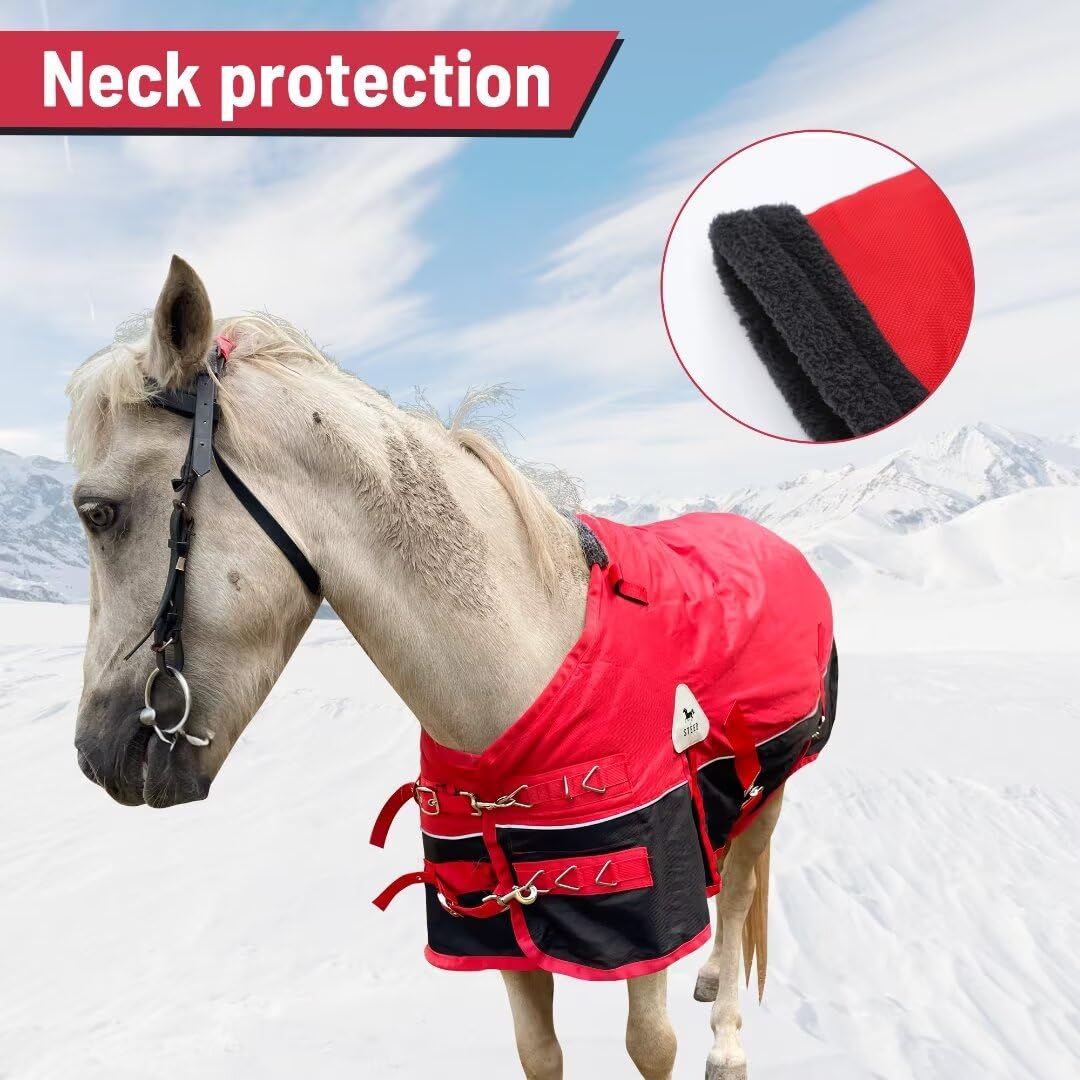 Manta de caballo pequeño, pony, potro, miniatura, 1600 denier, manta para el cuidado del caballo, manta impermeable y transpirable (relleno de 220 g)