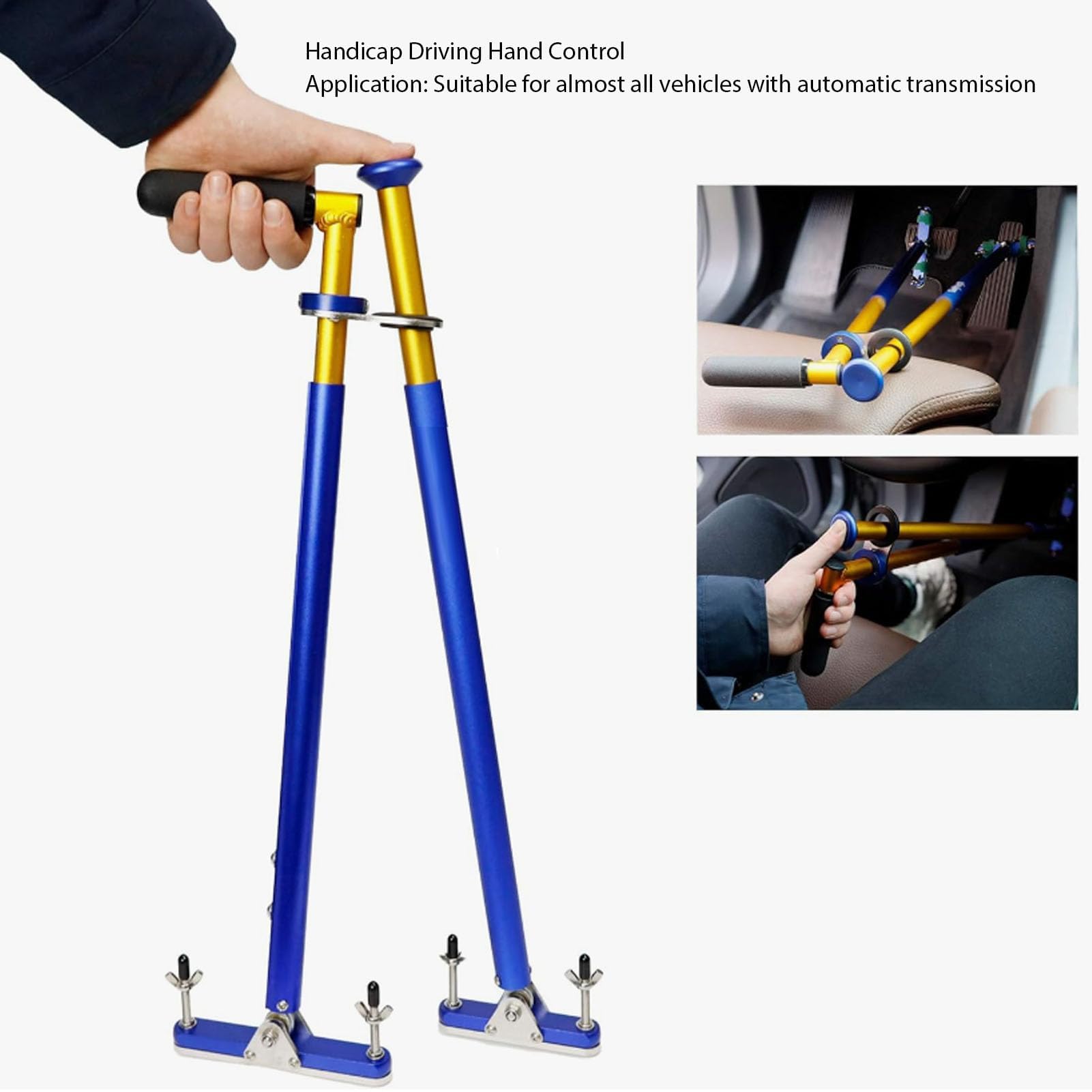 Genérico Controles manuales for conducción con discapacidad, Controles manuales for Conductores con discapacidad, Controles de Asistencia de pedaleo, Control Manual portátil de Longitud Ajustable