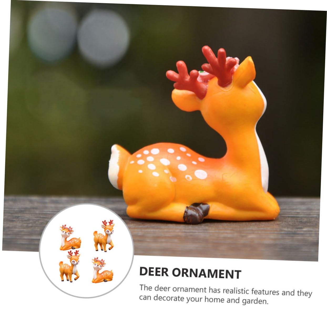 POPETPOP 20stücke Teiliges Zufälliger Deko-Figuren REH Für Miniaturgarten Resin Tierornament Für Sukkulenten Und Mikrolandschaften Deko Für Zuhause Und Büro