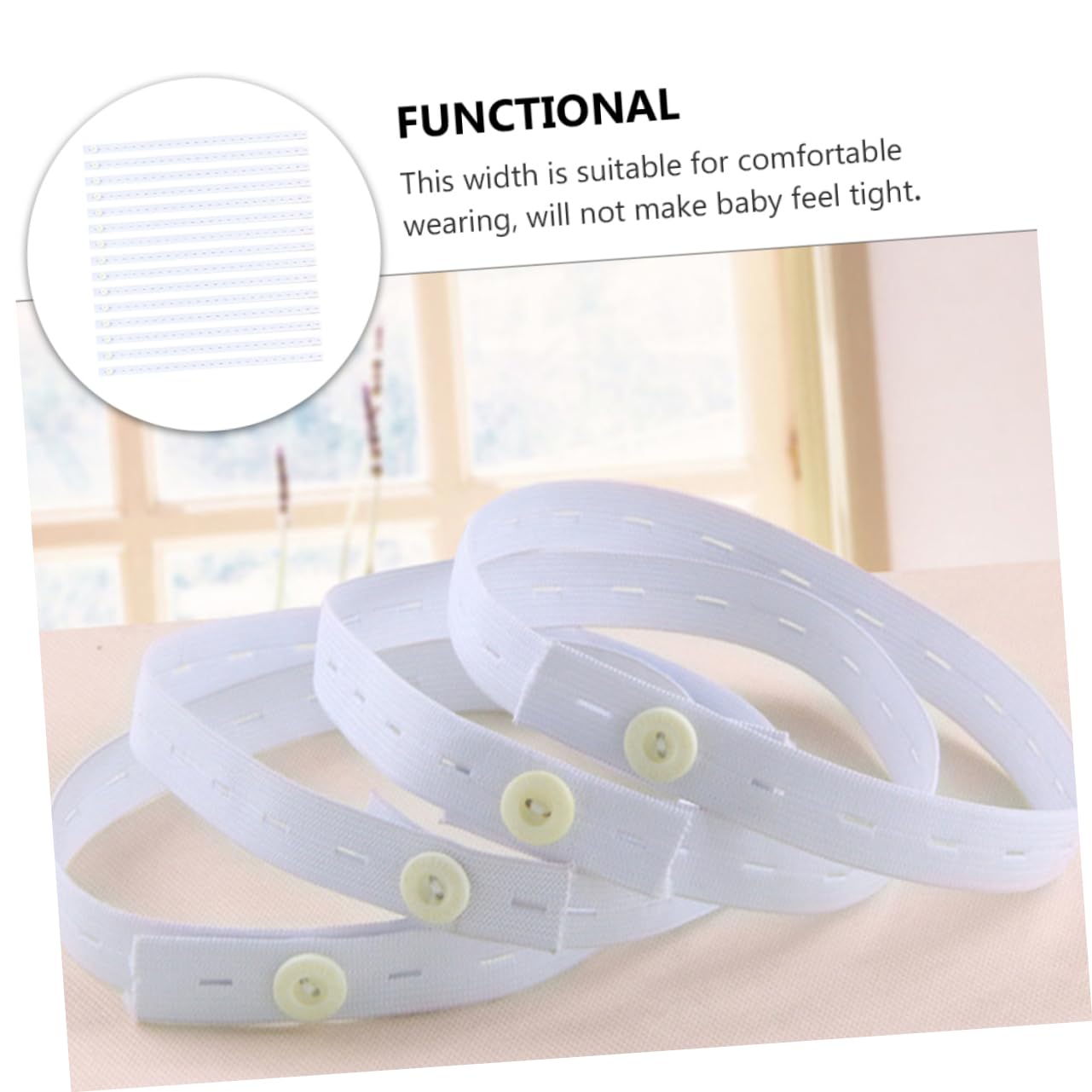 FAVOMOTO Diaper Fastening Belt Infant Elastic Buckle Nappy Fixing Buckle for Newborn Diapers Baby Lounge Diaper Adjustable Comfortable