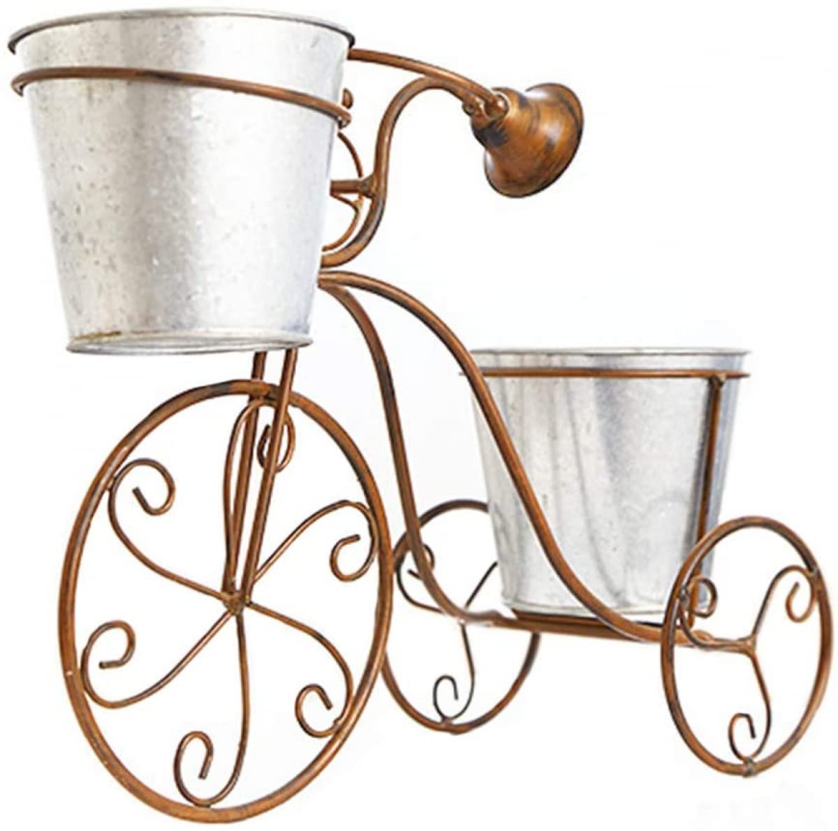 Yardenfun Portavaso a Forma di Bicicletta in Ferro Battuto Nero, Fioriera Decorativa per Giardino e Interni, Supporto per Piante Versatile per Casa e Ufficio, Scaffale Espositivo per Fiori