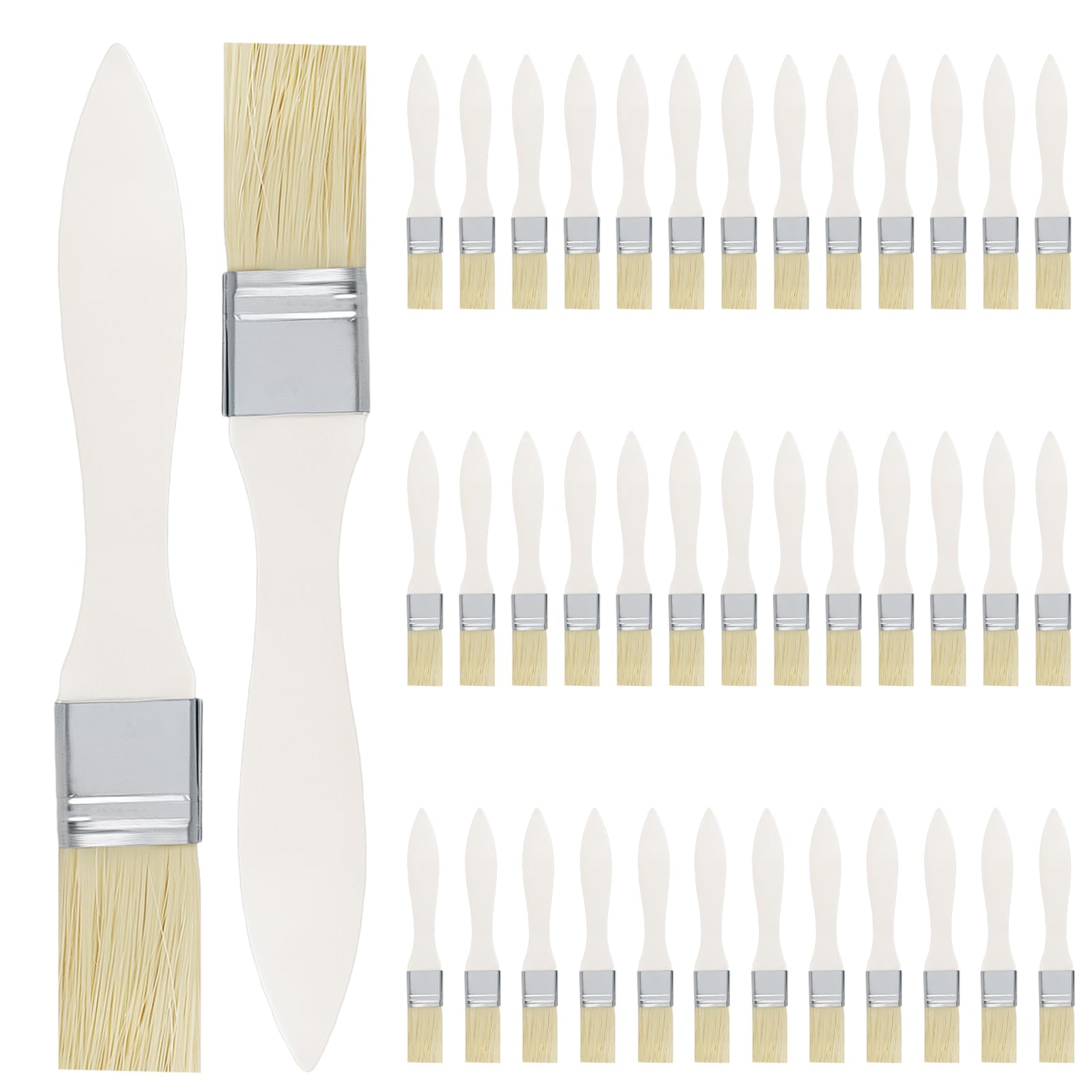 HONYUET 40 Pack 1 Inch Small Chip Paint Brushes, Painting Brushes Decorating with Wood Handle for Wall Fence
