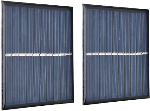 Ymiko Small Solar Panels, Mini Solar Panel Portable Kit 2Pcs 0.7W 5V 0140mA Flexible for Water Pumps Street Lights