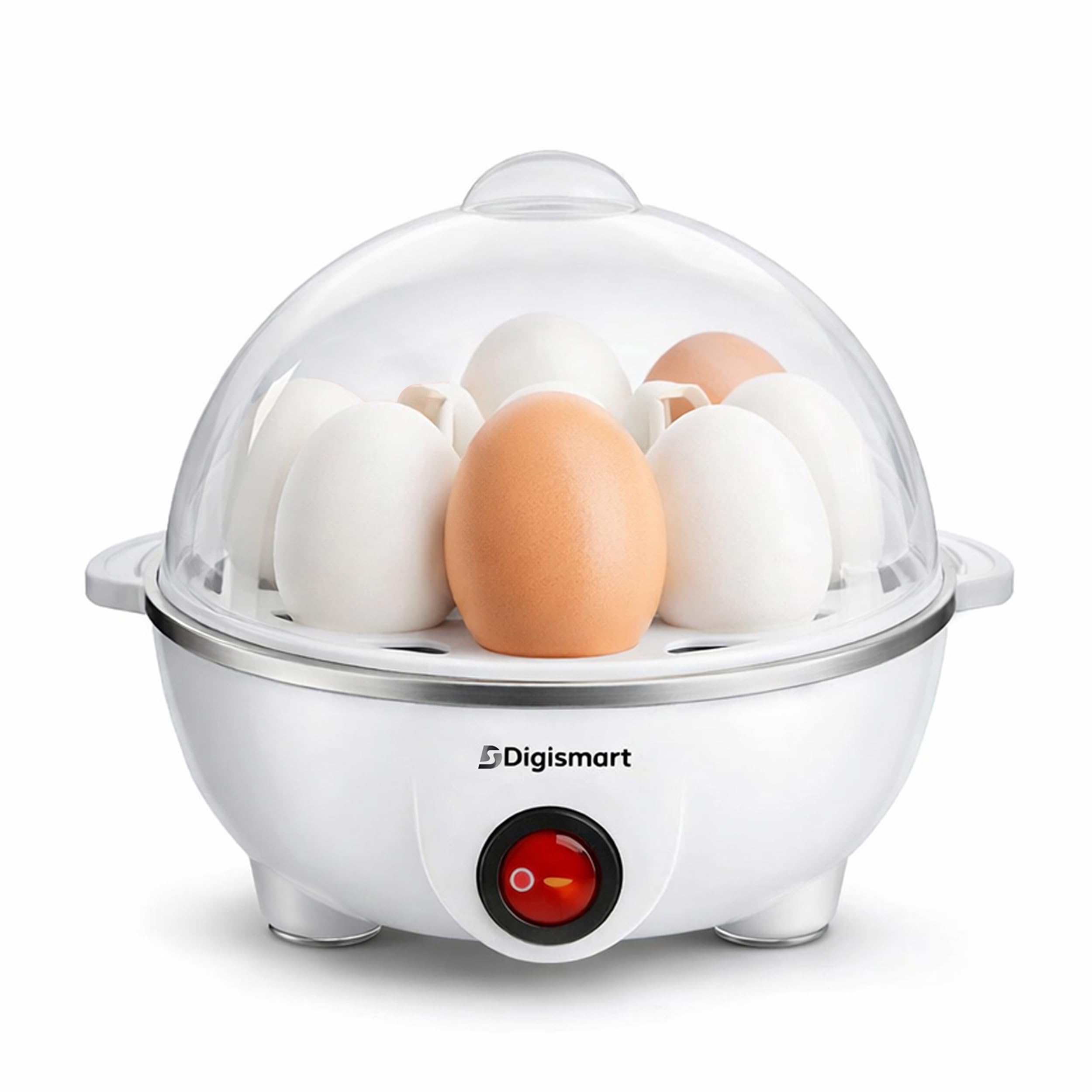 DIGISMART Electric Egg Boiler | 7 Egg Boiler | 3 Boiling Modes | Automatic Operation | Overheat Protection | Shock Proof Body | Steamelectric egg boiler Come with 1 year warranty (White)-image-38