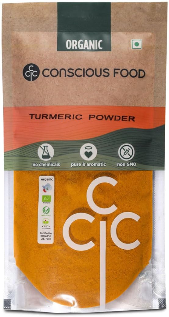 Turmeric Powder | 200g | Certified Organic | Antioxidant & Anti-Inflammatory | Iron-Pounded | Pure Haldi