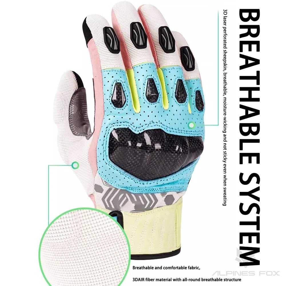 Guanti Moto Guanti da motociclista estivi uomo touchscreen for bicicletta motocross donna, guanti ciclismo, equitazione