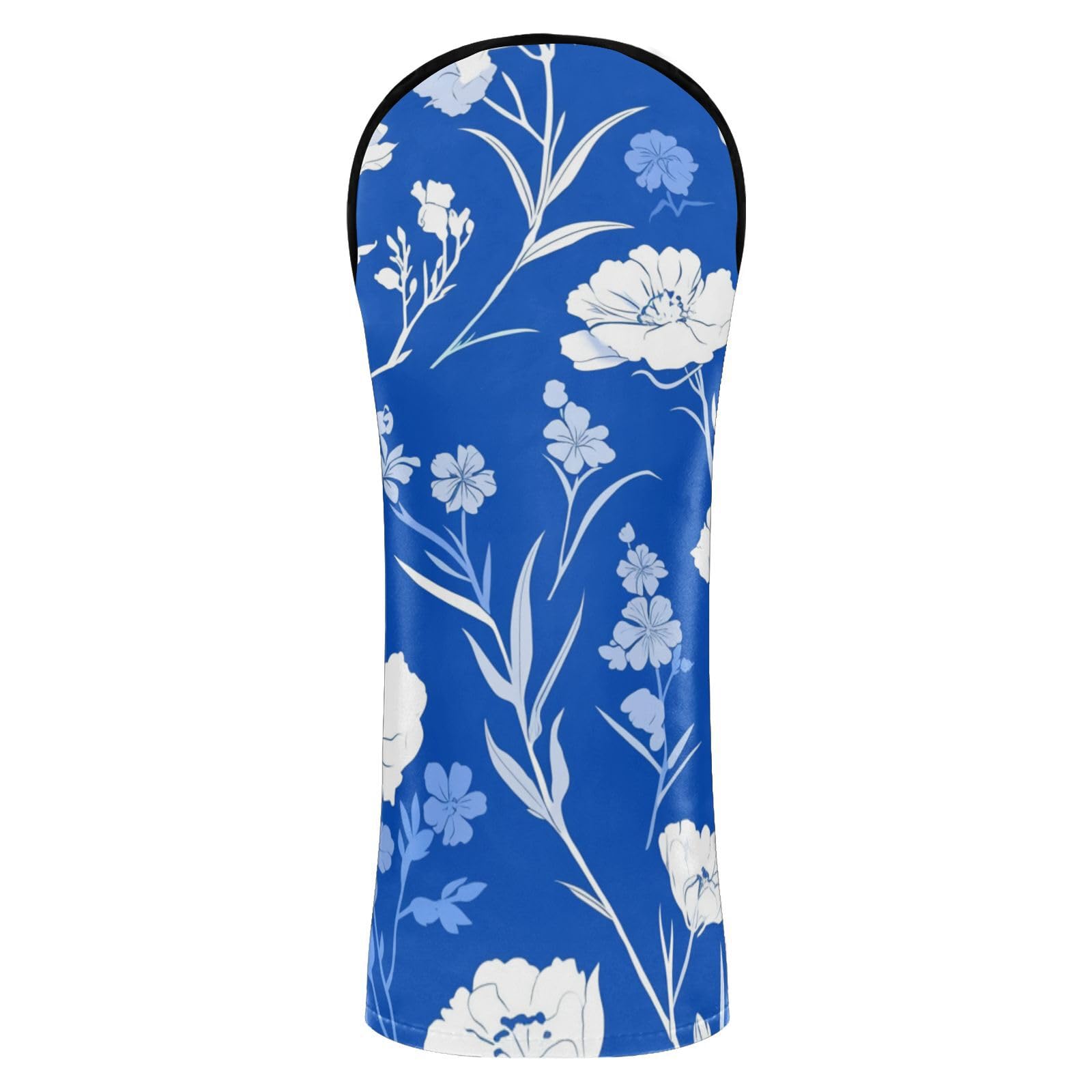 Carnation Couvre-club de golf bleu roi avec étiquettes numérotées conçues pour s'adapter à tous les accessoires de golf de bois et de pilotes