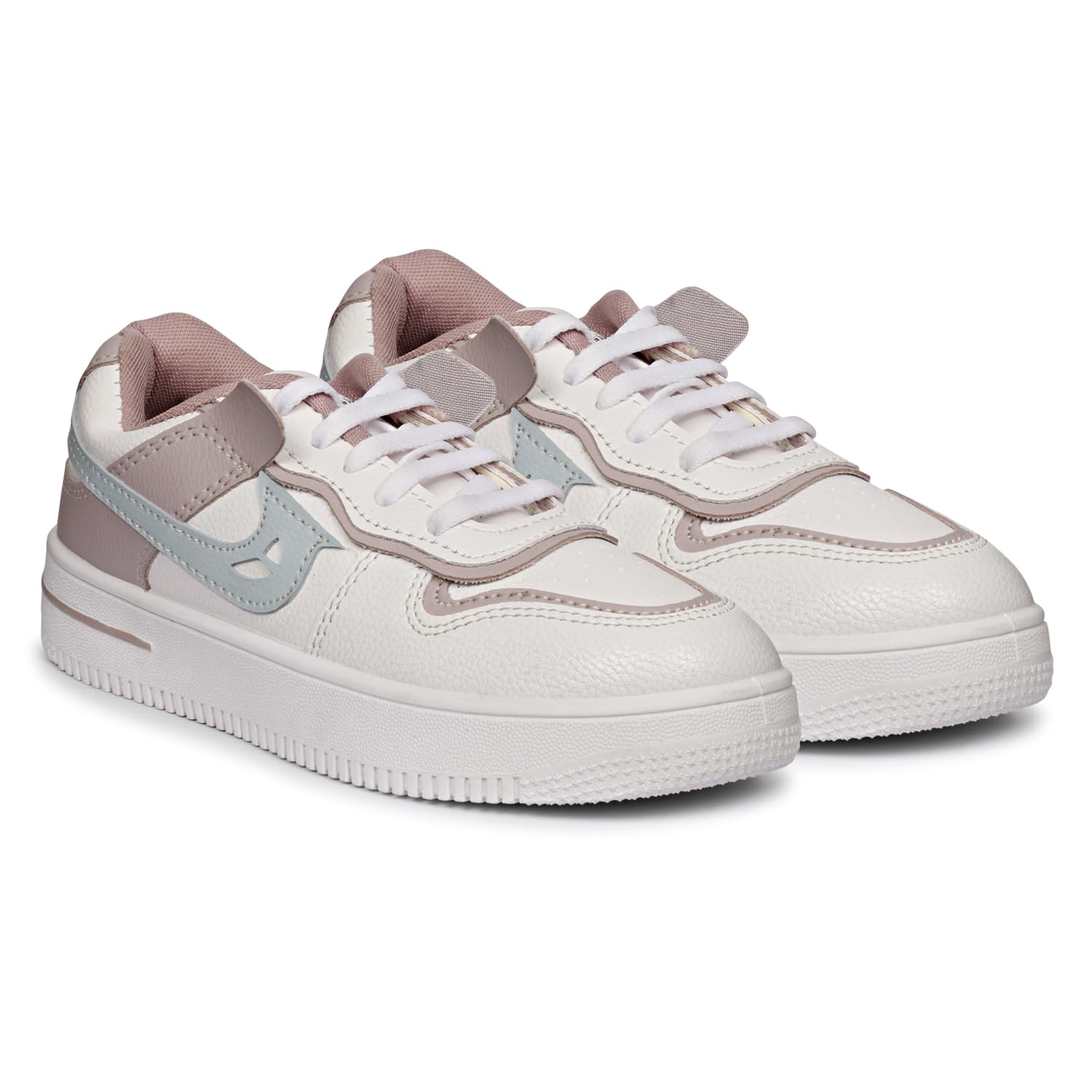 Hanna Womens Synthetic Lightweight Stylish Rubber Sole Lace-Up Sneaker Shoes (Nova3 White Onion Sky-5) (B0CQK1VXM2) Amazon Price History, Amazon Price Tracker