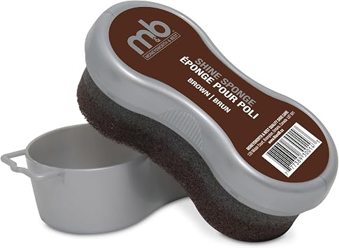 M&B Shine Sponge, Shoe Polish for Leather Footwear, Shoe Shine Sponge, Shoe Accessories, Brown