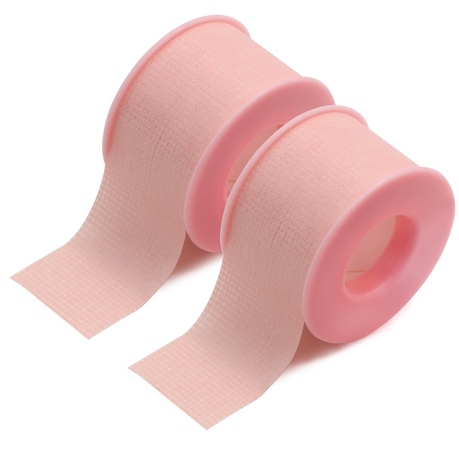 Miuffue Lash Tape, Sticky Silicone Adhesive Pain-Free Removal Eyelash Tape, Pink Sensitive Breathable Lash Tech Supplies, Medical Micro-Porous Eyelash