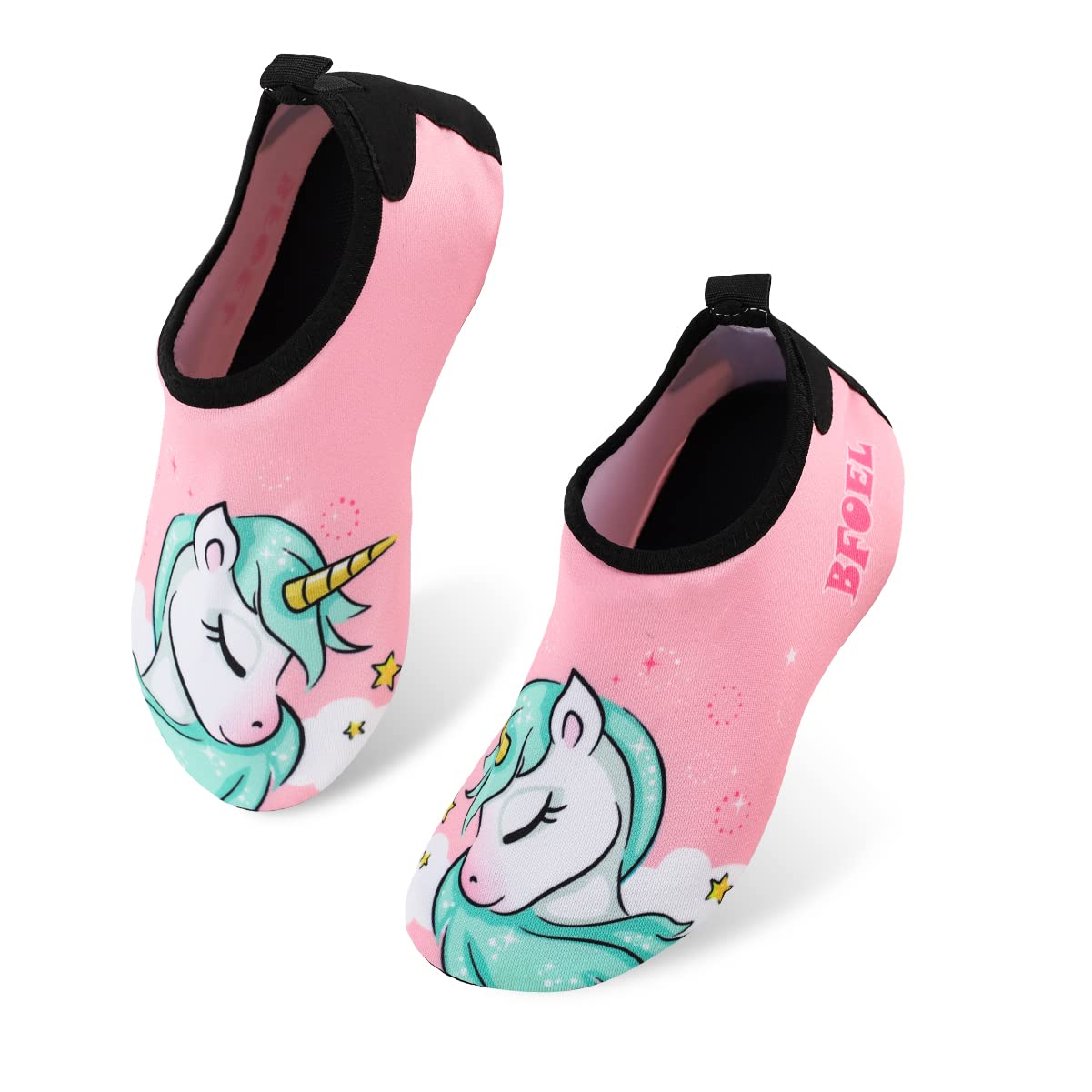BFOEL Toddler Kids-Water-Shoes for Boys Girls Lightweight Non-Slip Aqua-Socks Swim-Shoes for Beach Pool Walking(2.5 M Little Kid,Unicorn)
