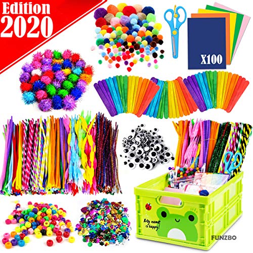 FunzBo Arts and Crafts Supplies Kit for Kids - Craft Art Supply Kit