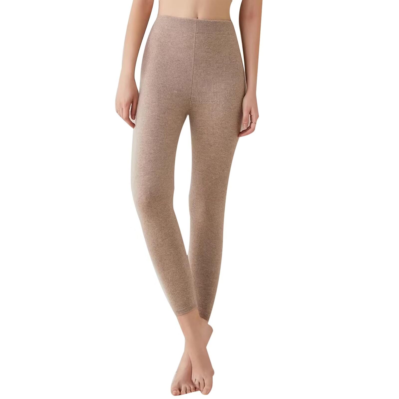 Pantaloni Termici da Donna per l'autunno Inverno Primavera 100% Cashmere Leggings Termici, Pantaloni Termici Bottoms per Le Signore, Regalo di Natale