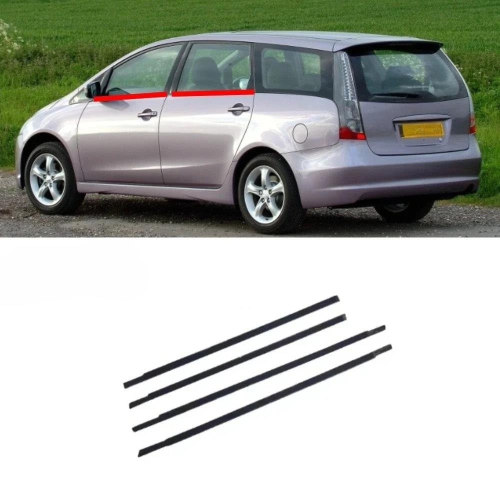 Striscia Tenuta Portiera 4 Pezzi Protezione In Gomma Finestrini Esterni Auto Per Grandis NA00 2005-2010 MR959683 Guarnizione In Vetro Laminato Esterno Guarnizioni