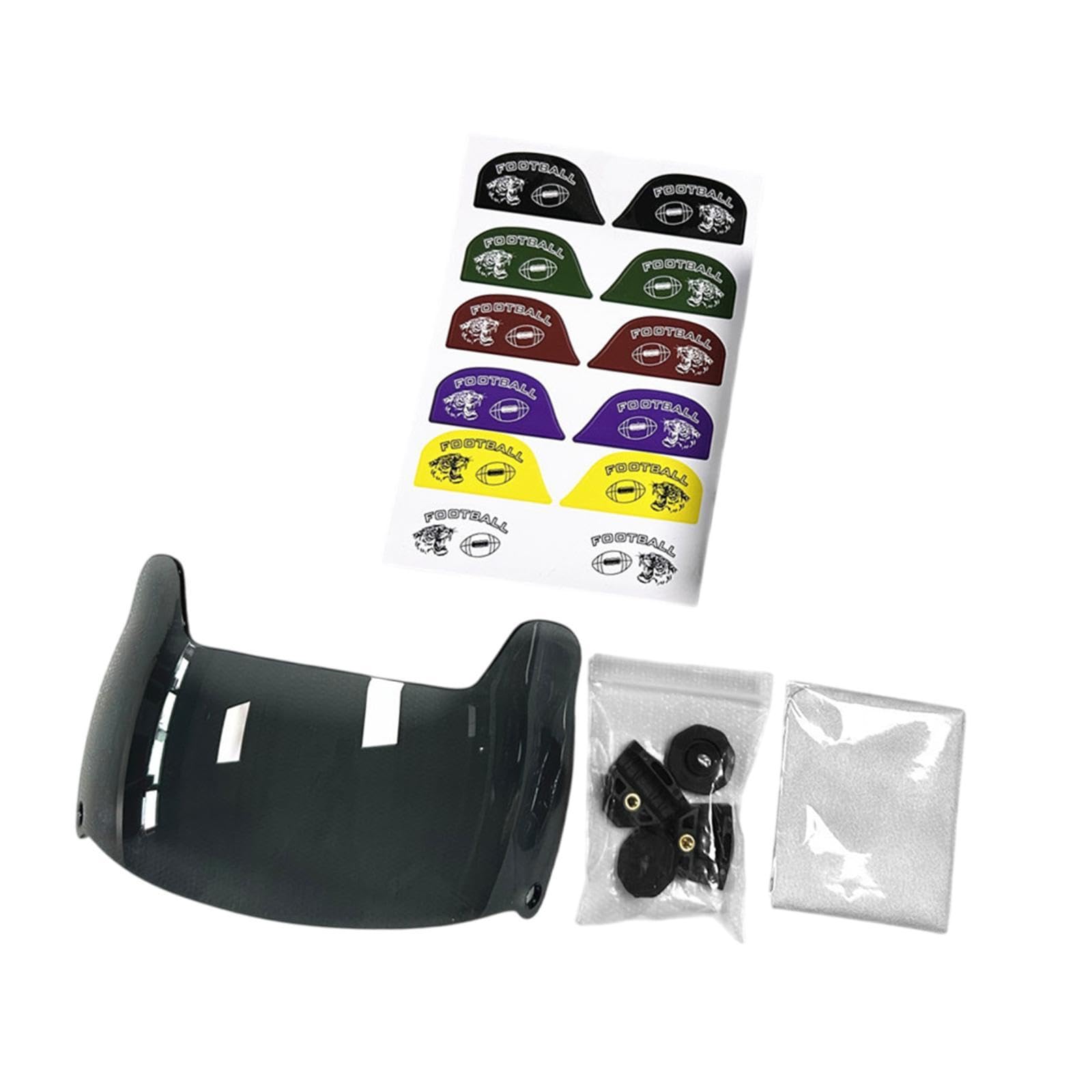 Amagogo American Football Visor Rugby Visor Sonnenschutz Eyewear Professional für Erwachsene Jugendfußballhelme Gesichtsmaske