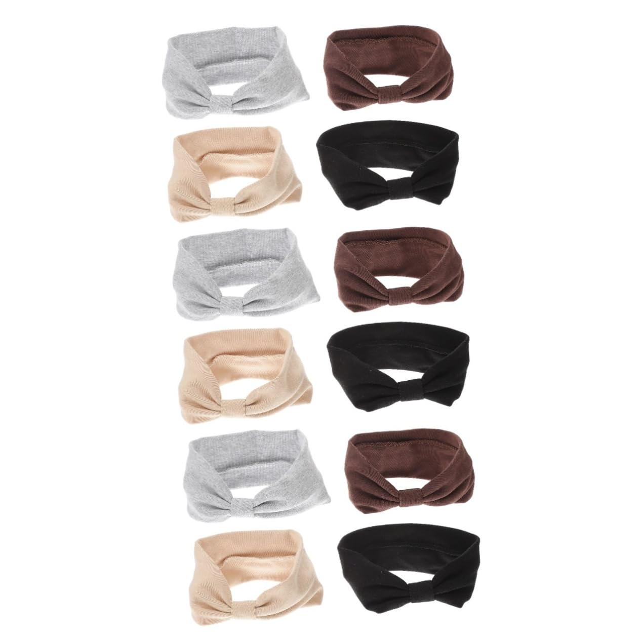 FRCOLOR 12 Pz Per Annodata a Larga Fasce Per Le Donne Turbante Per Le Donne Atletica Fasce Per La Testa Delle Cotone Carta Di Emissione Fiancata Da Donna