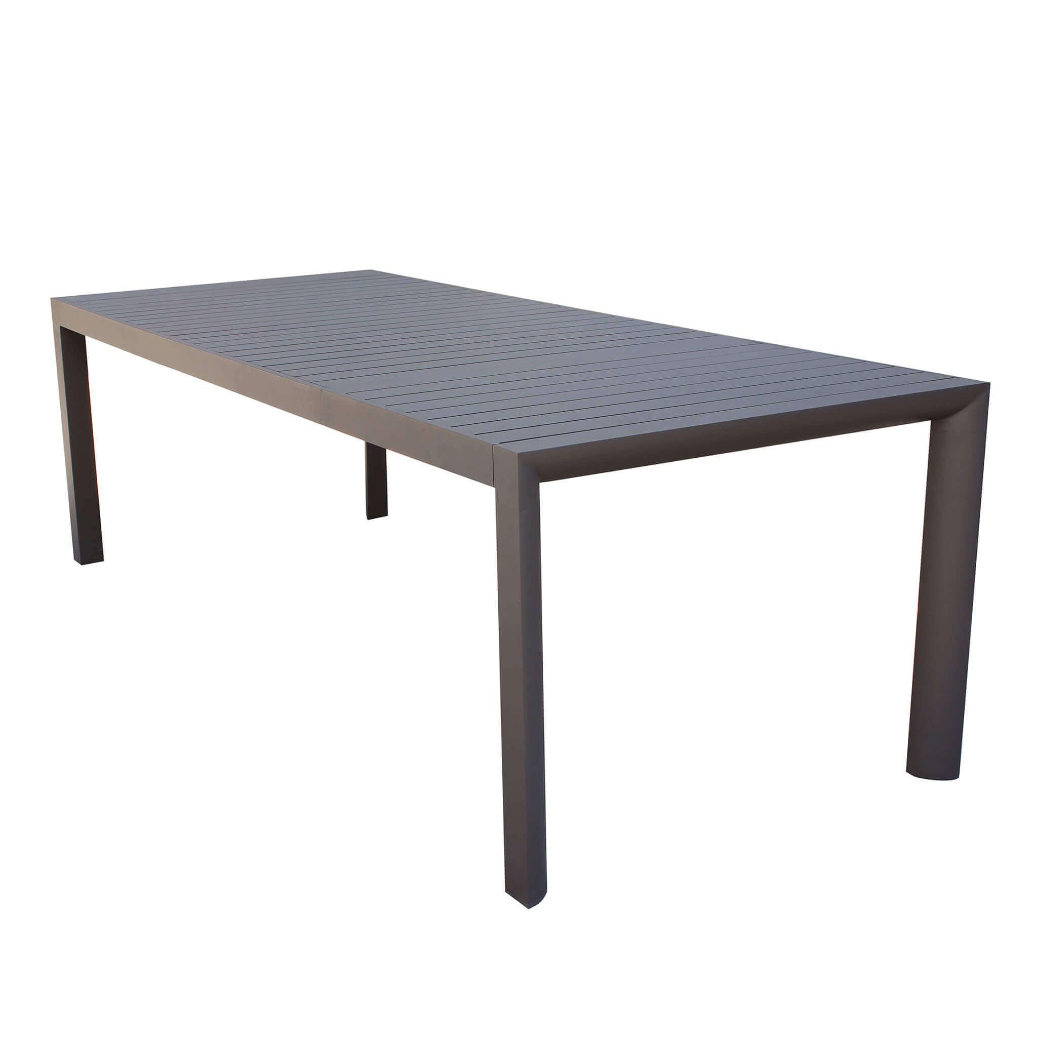 milani home - tavolo da giardino allungabile, alluminio, 10 posti, taupe, piano 160/240 x 70 cm