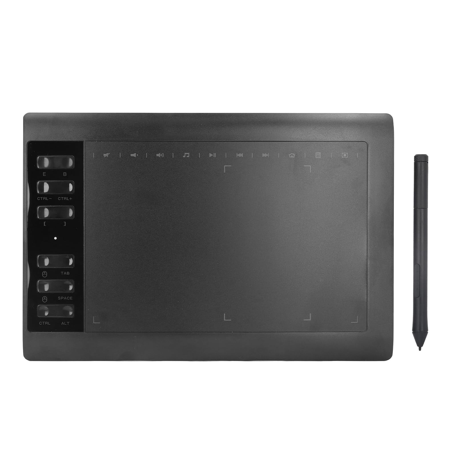 Tavoletta Grafica da Disegno 8192 Livelli di sensibilità Alla Pressione per Telefono Cellulare Desktop Portatile 233PPS Ad Alta Risoluzione (Nera)
