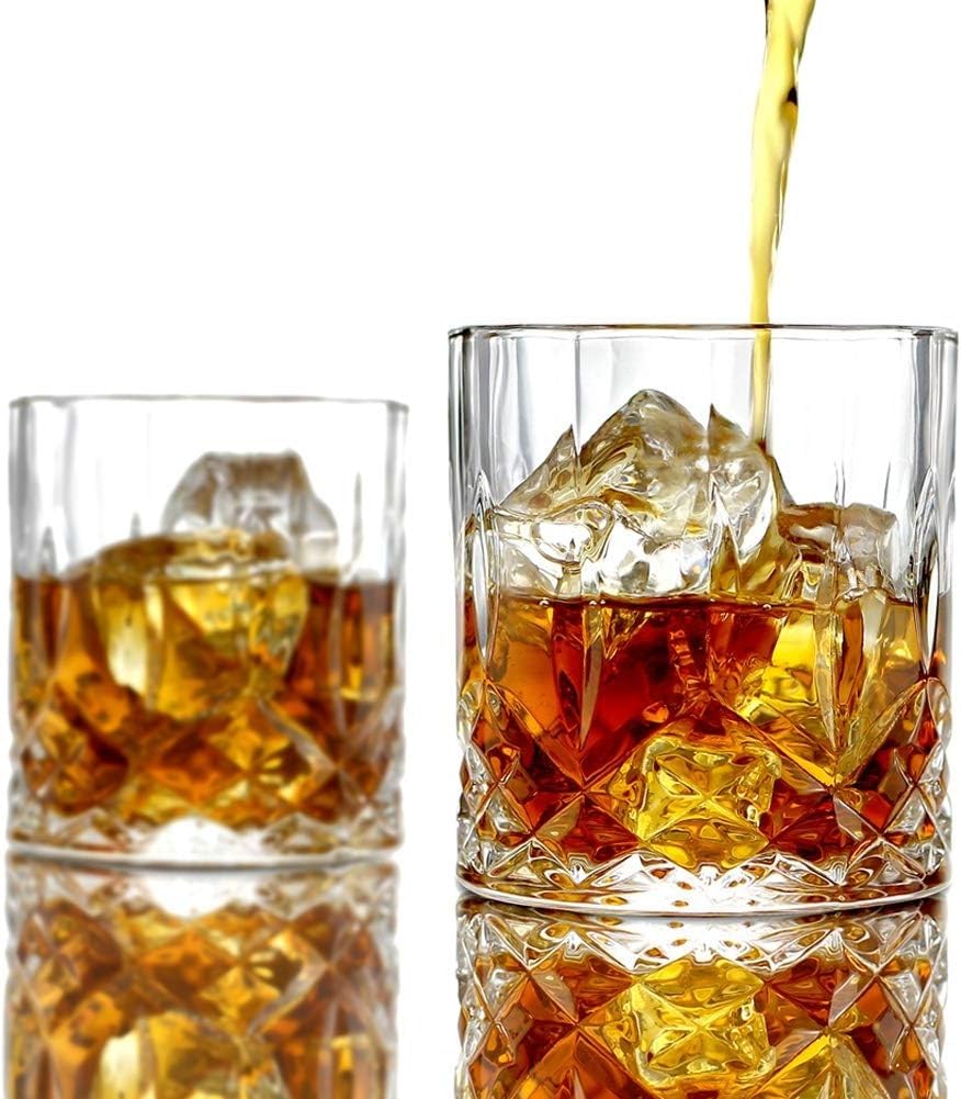 Whisky Gläser Set 6 Stück Whiskygläser Geschenke Spülmaschinenfest, 210ml Crystal Glass, Whisky-Geschenk (6 Stück Transparent RCS006)