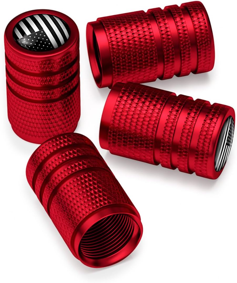 Osilly American Flag Tire Valve Stem Cap, 4 Pcs Aluminum